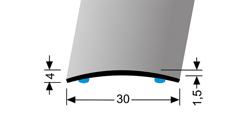 Prechodový profil 30 mm, oblý (samolepiaci) | nivelácia 0 - 3 mm | Küberit 459 SK