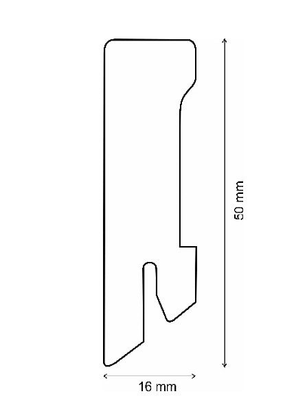 Lišta EUROWOOD 50/16 E1272