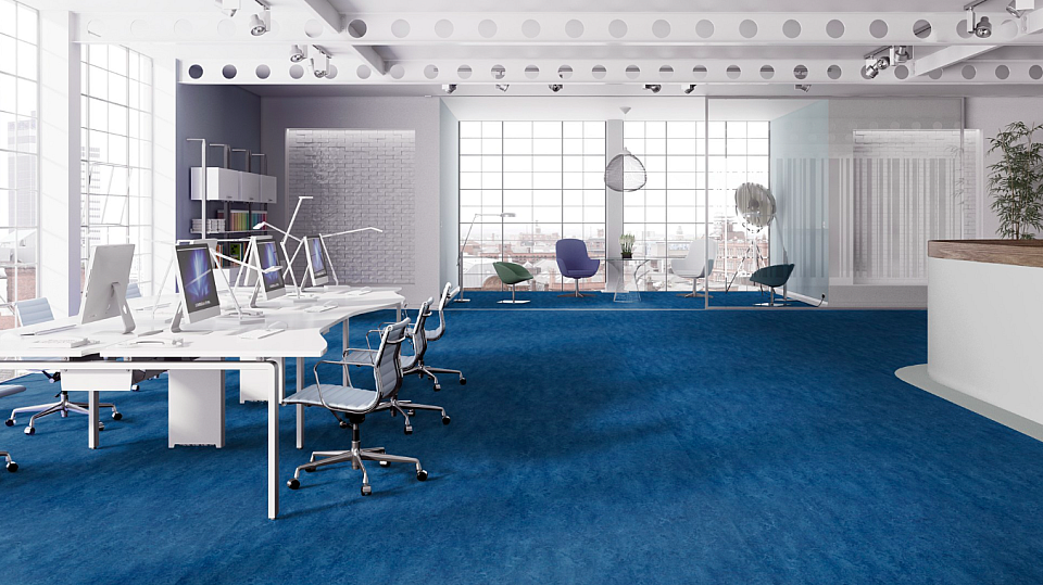 FORBO Marmoleum marbled real Blue 3030