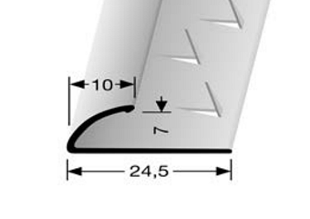 Ukončovací profil pre krytiny do 7 mm (skrutkovací) | Küberit 390 T
