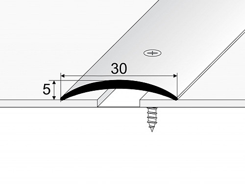 Prechodový profil 30 mm, oblý (skrutkovací) | nivelácia 0 - 3 mm