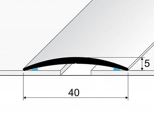 Prechodový profil 40 mm, oblý (samolepiaci) | nivelácia 0 - 6 mm