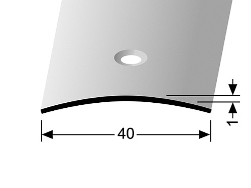 Prechodový profil 40 mm, oblý (skrutkovací) | Küberit 454