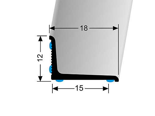 Ukončovací stenový profil 18 x 12 mm (samolepiaci) | Küberit 369 N/SK