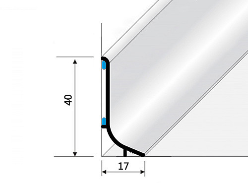 Soklový profil 40 / 50 mm (samolepiaci)