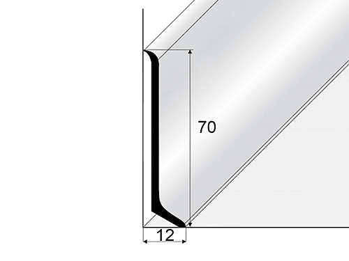 Soklový profil 70 mm (lepený)