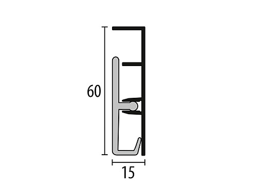 Soklový profil 60 mm (narážací) | Küberit 935