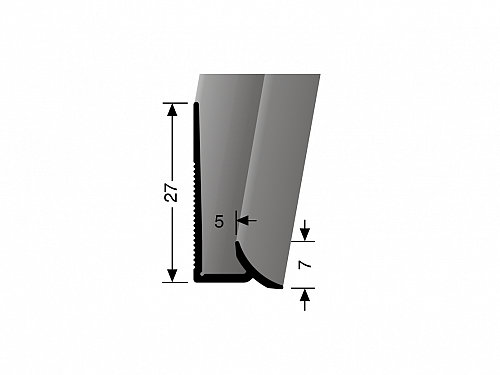 Soklový profil pre krytiny do 5 mm (lepený) | Küberit 927